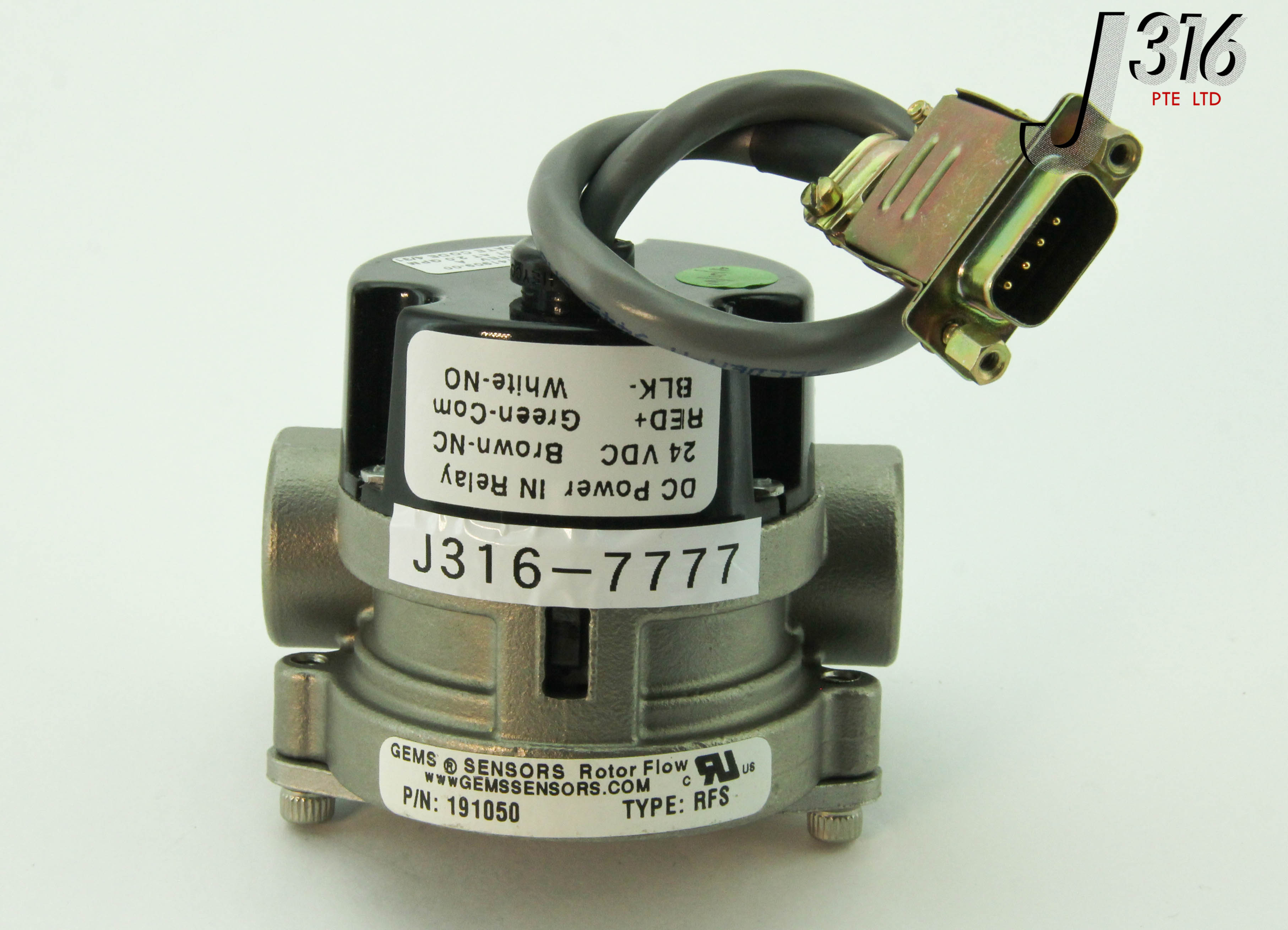 7777 NOVELLUS FLOW SENSOR ROTARY GPM SS,TYPE RFS,24DC GEMS SENSORS